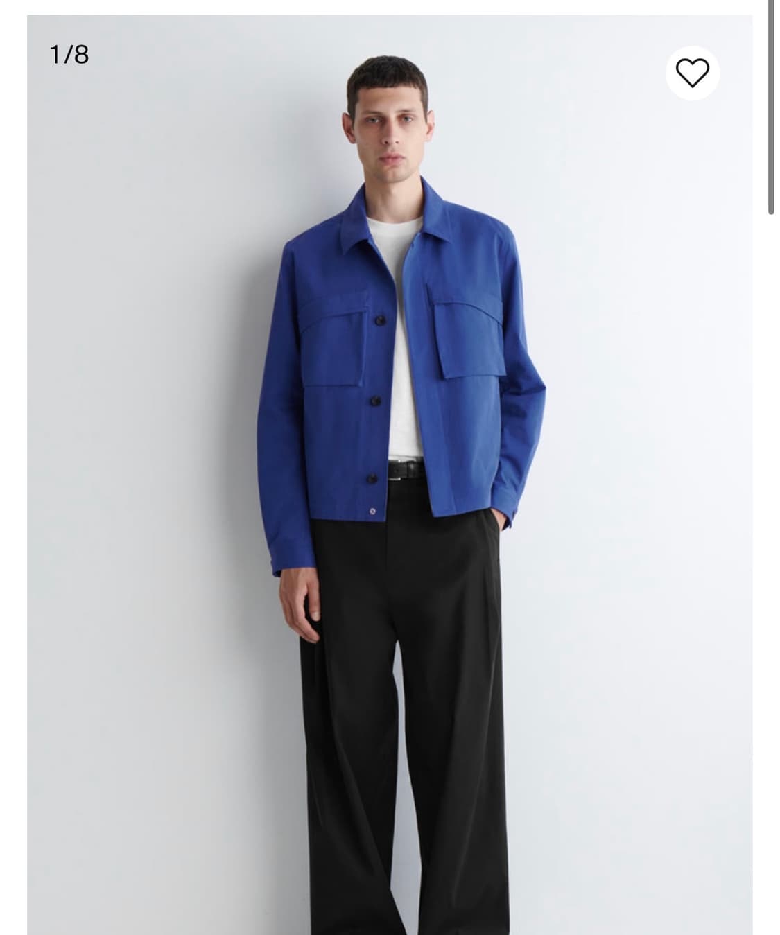 코스 유틸리티 코튼 트윌 오버셔츠 블루 상품이미지1