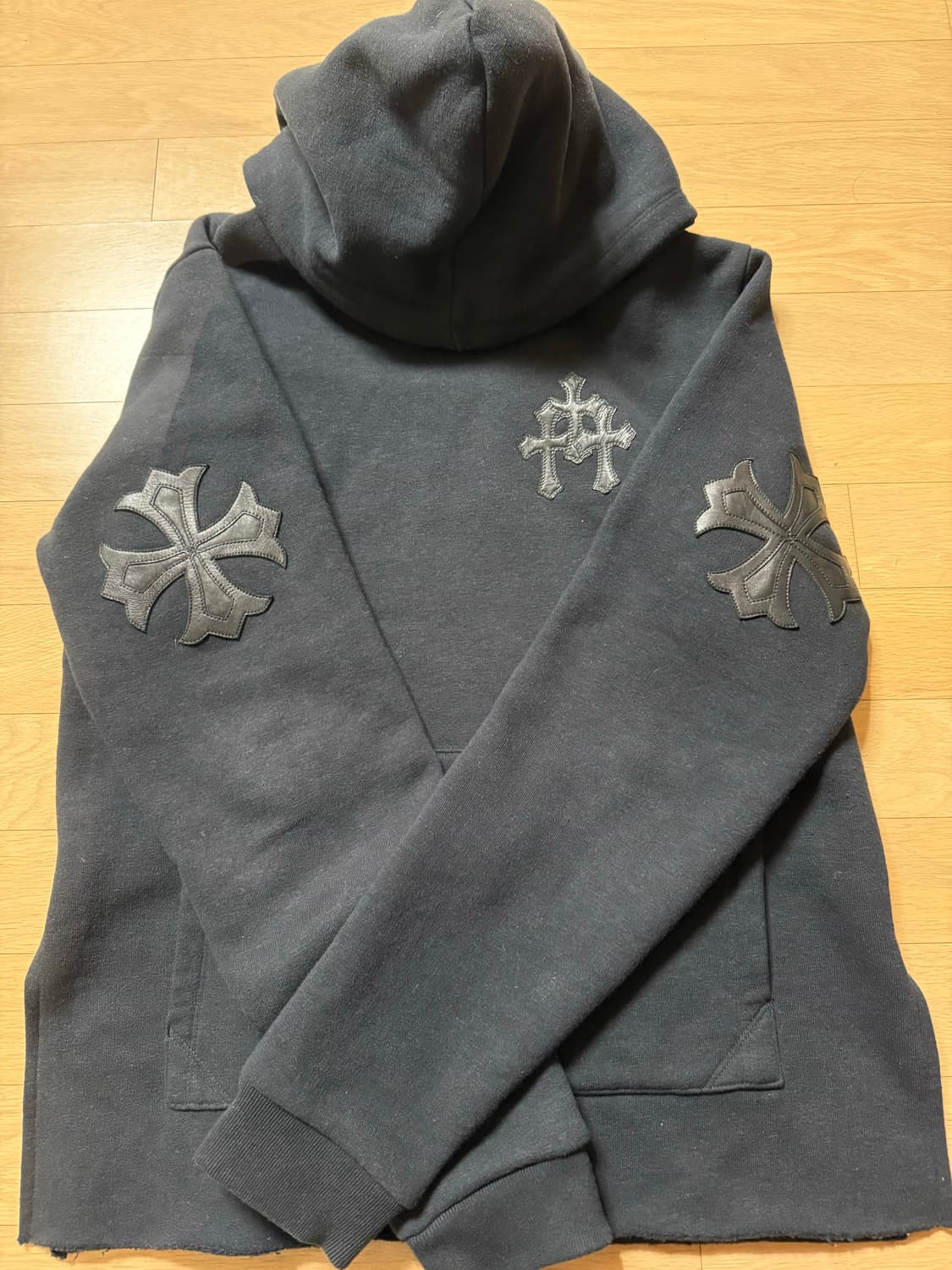 크롬하츠 양가죽 패치 후드 L (보기힘든 매물) 싸게팔아요 상태👍 상품이미지1