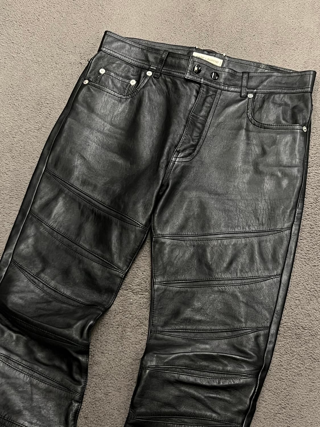 생로랑 슬래시 양가죽 레더 팬츠 처분  상품이미지3