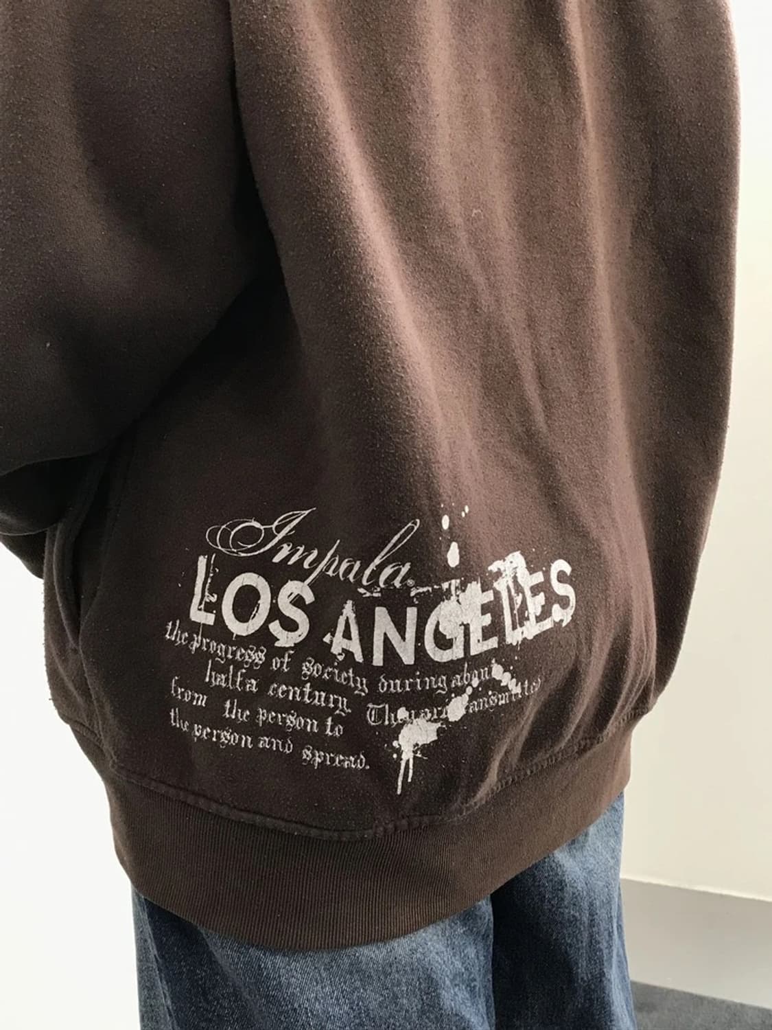 Impala Brown Fur Hood Zip Hoodie 상품이미지5