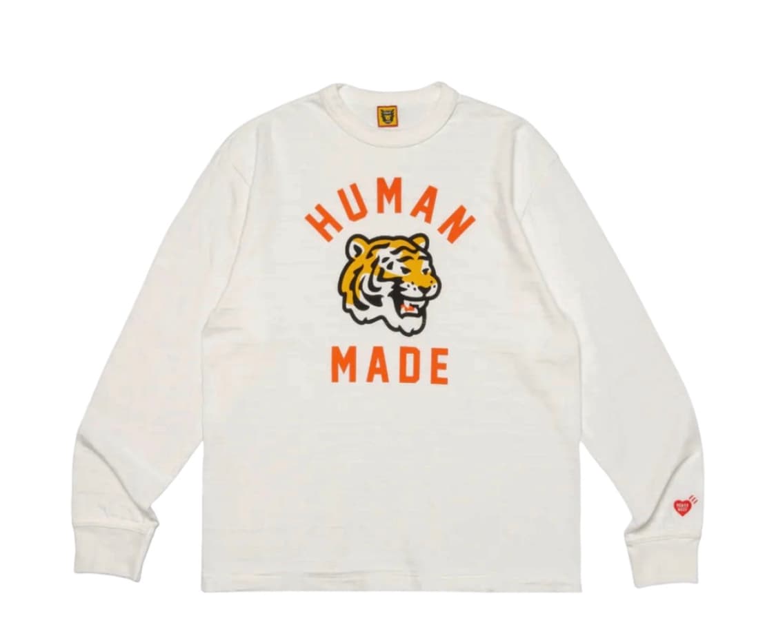 휴먼메이드 그래픽 롱슬리브 티셔츠 화이트 상품이미지5