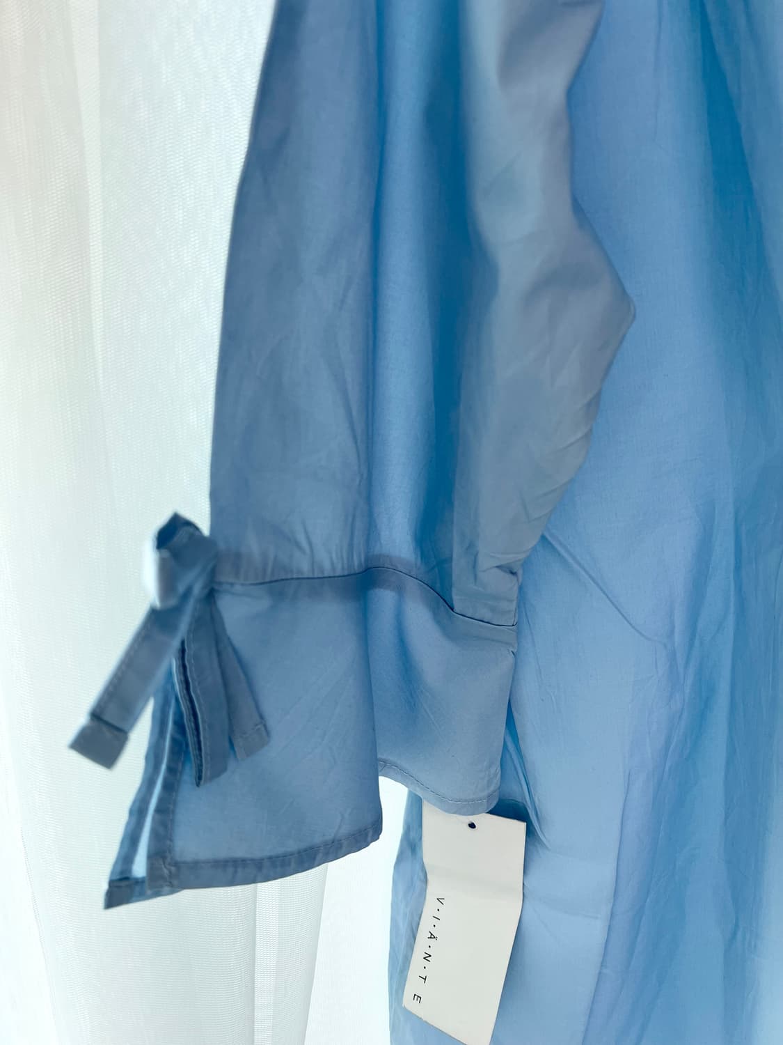 [새제품] 나무자수 스카이블루 블라우스 모리걸 상품이미지5