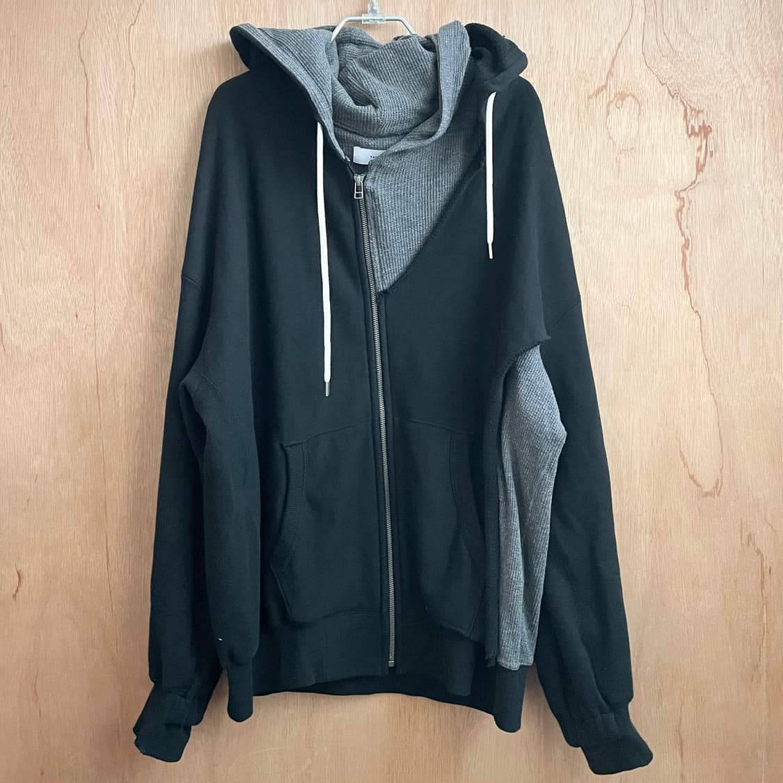 파세타즘 컷아웃 레이어드 후드집업 상품이미지4