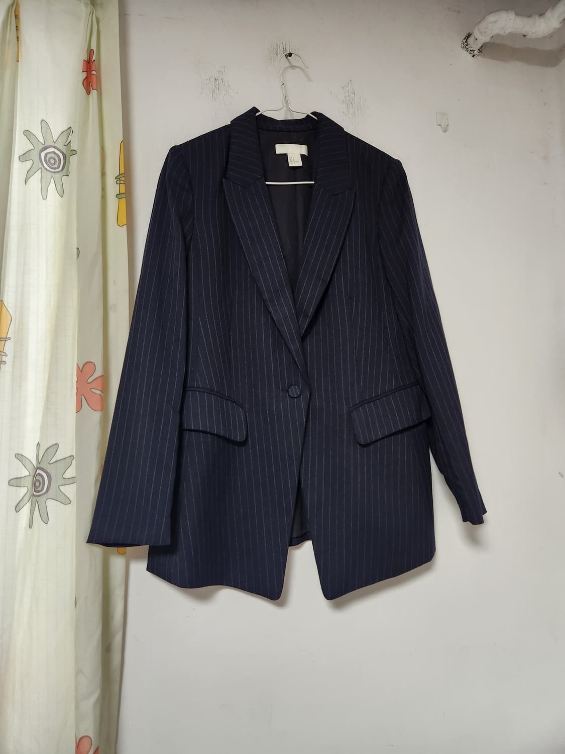 H&M 네이비 스트라이프 자켓165/84A(M) 상품이미지1