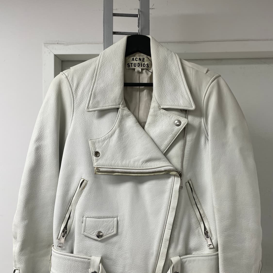 아크네스튜디오 화이트 라이더 자켓 36(W)  상품이미지2