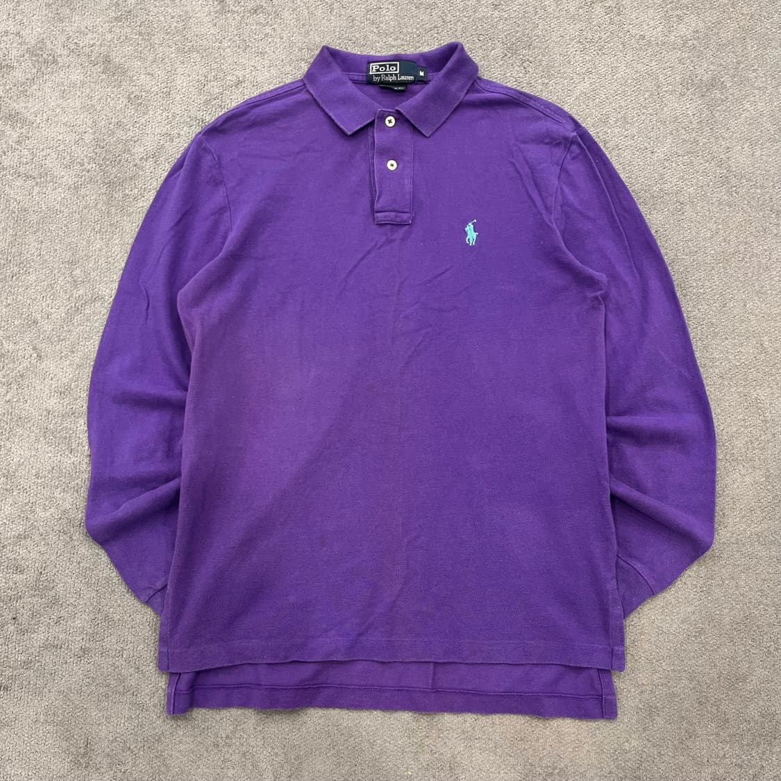 M 폴로 랄프로렌 퍼플 긴팔 카라티셔츠 상품이미지1