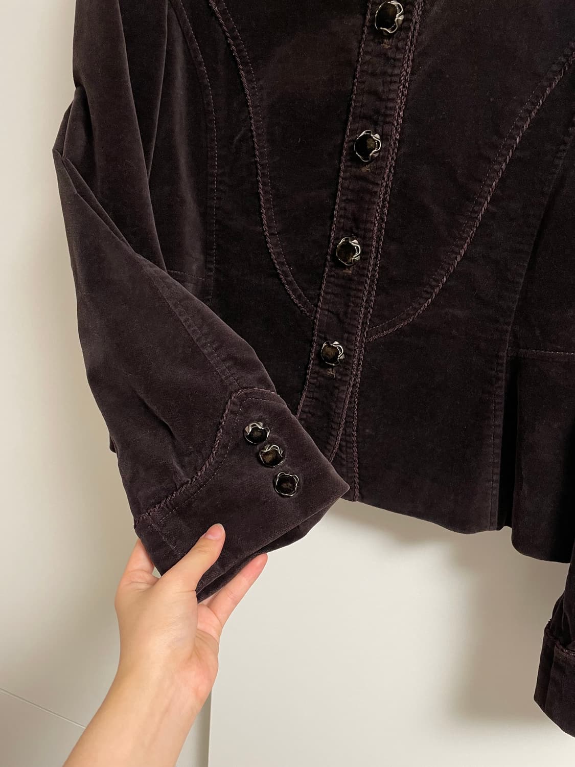 일본 빈티지 벨벳 자켓 상품이미지3
