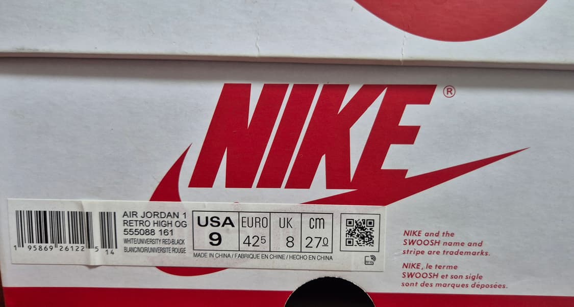 조던1시카고 커스텀 헤리티지 OG (270) 상품이미지8