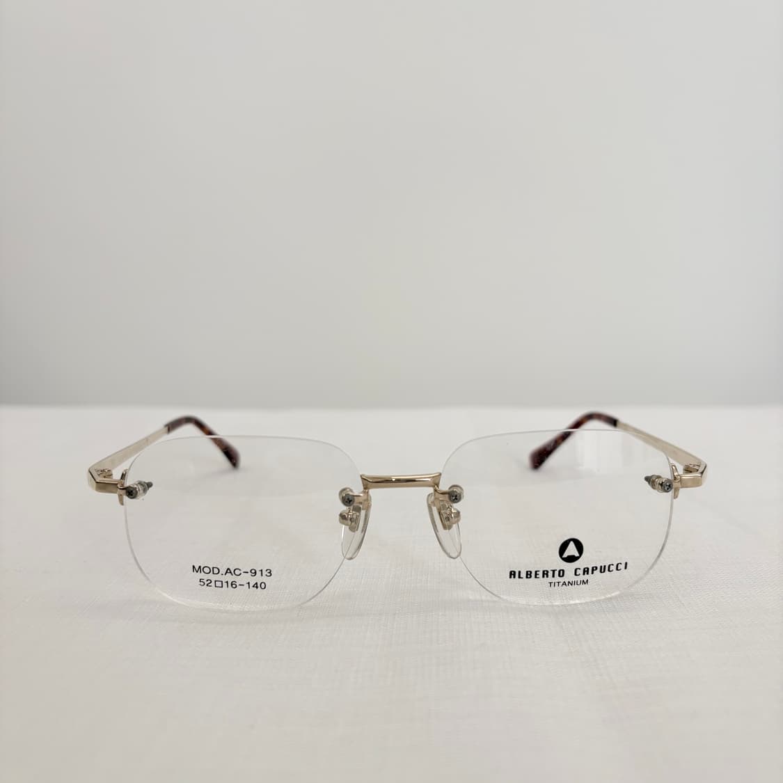 ALBERTO CAPUCCI 골드 사각 빈티지 무테 상품이미지1