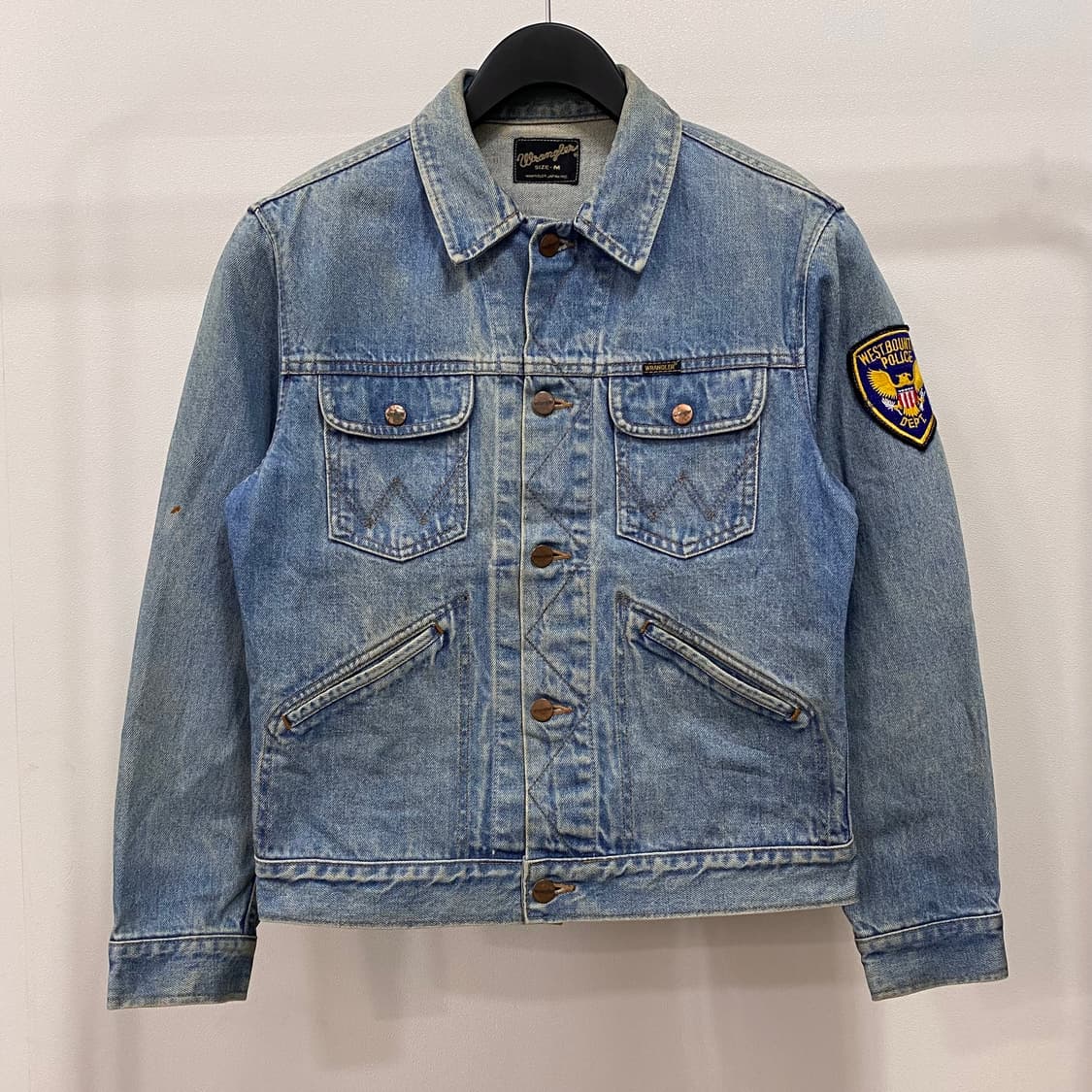 90s 랭글러 재팬 WEST BOUNTIFUL POLICE 데님 자켓 상품이미지1