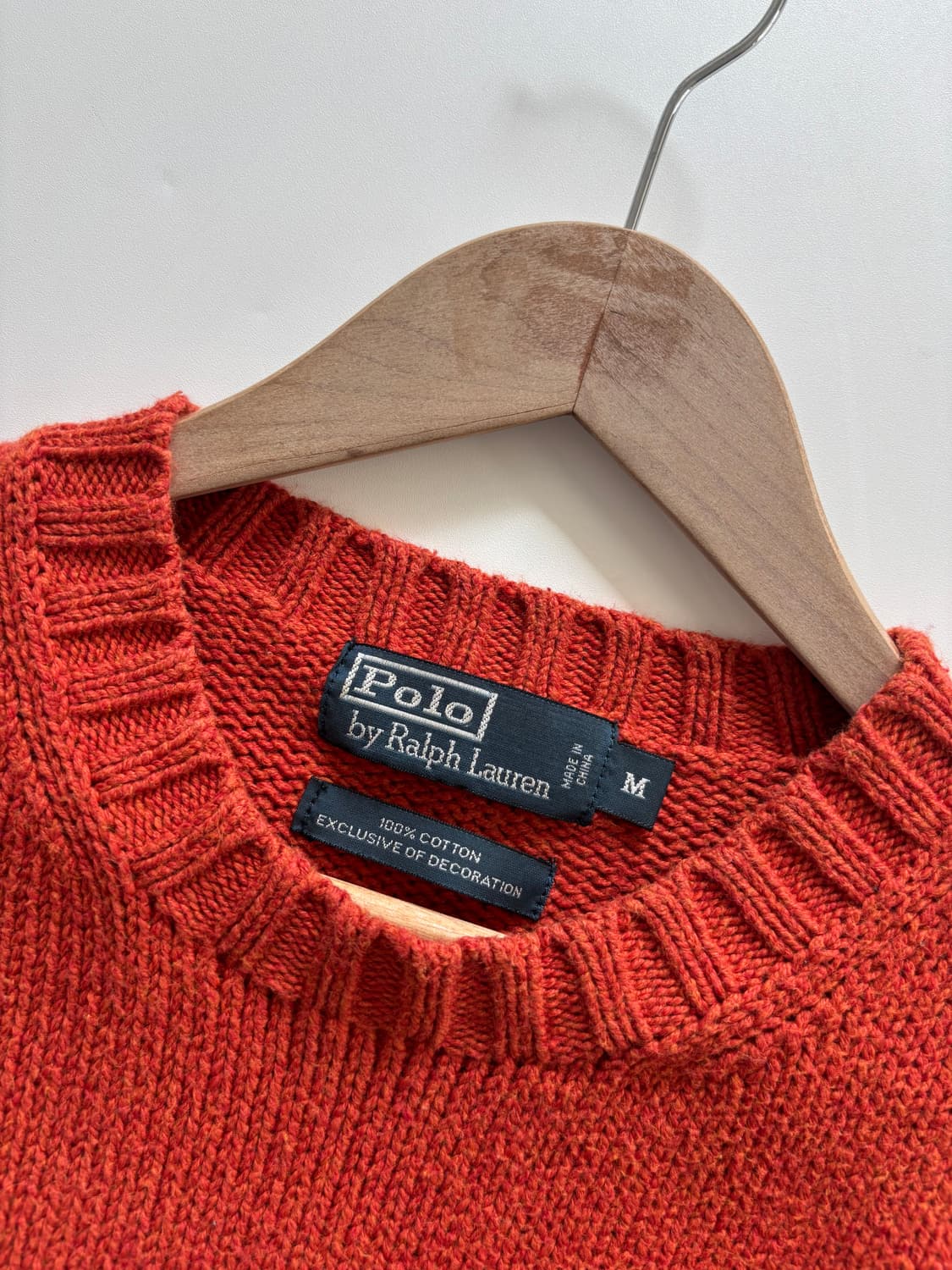 Polo 폴로 랄프로렌 오렌지컬러 그린포니 코튼 라운드넥 니트 상품이미지5