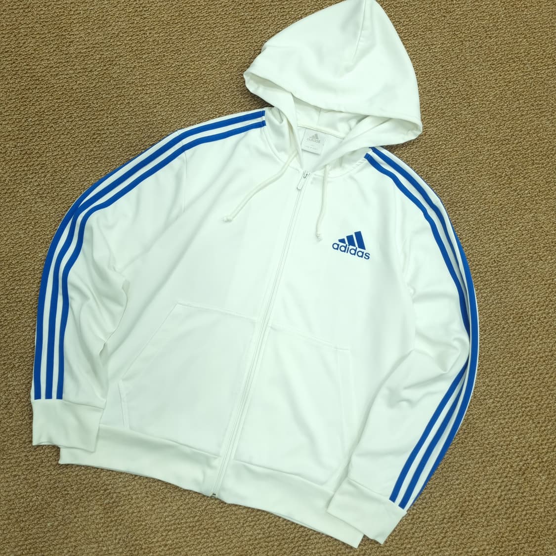 아디다스 흰파 퍼포먼스 후드집업 져지 상품이미지1