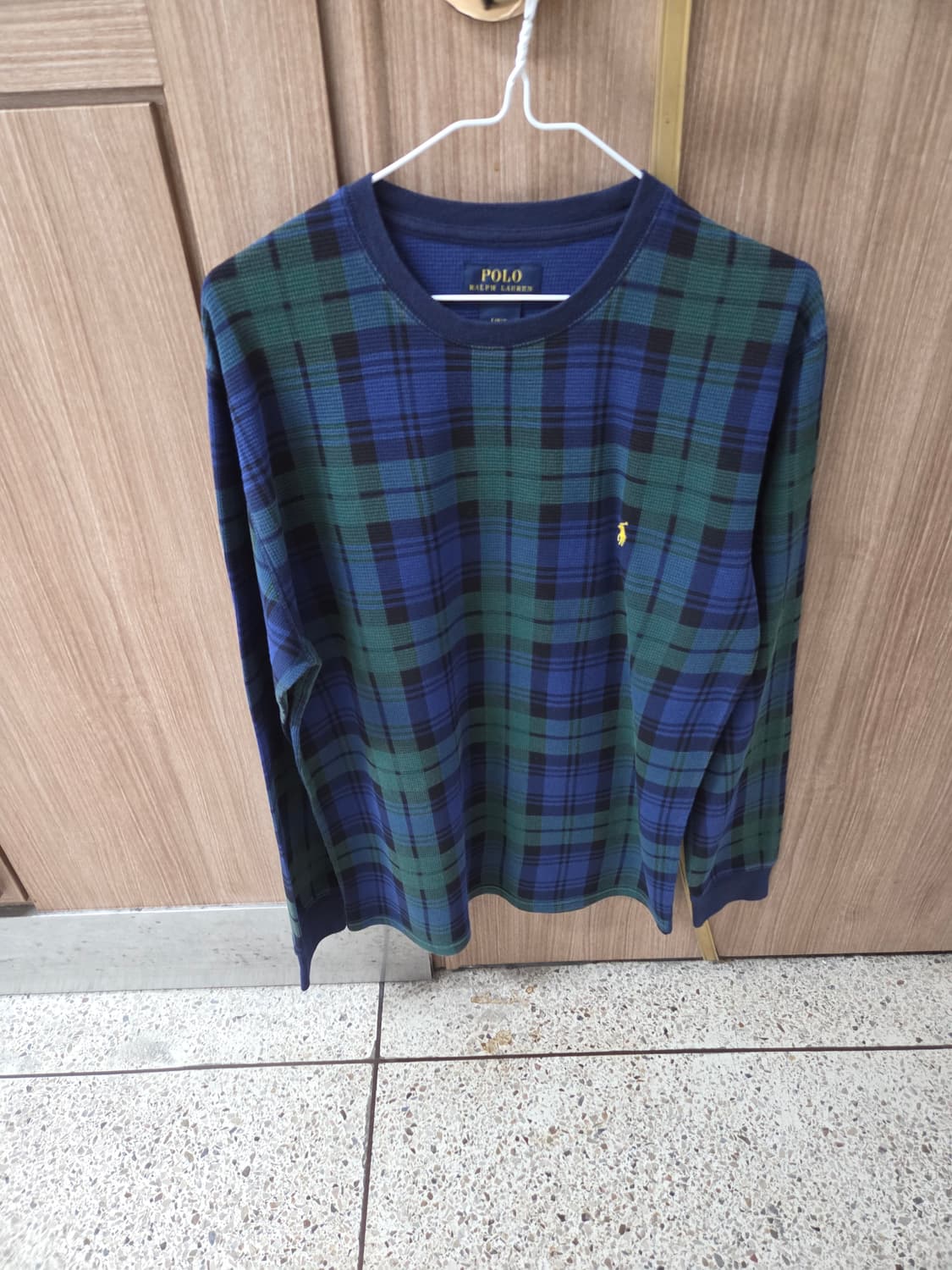 폴로 와플 니트 다크그린/로얄블루 L 상품이미지1