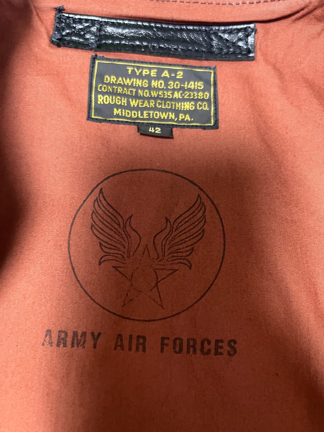 택포75) 아카펠라클로딩 A-2 말가죽 자켓 a2 홀스하이드 42 상품이미지7