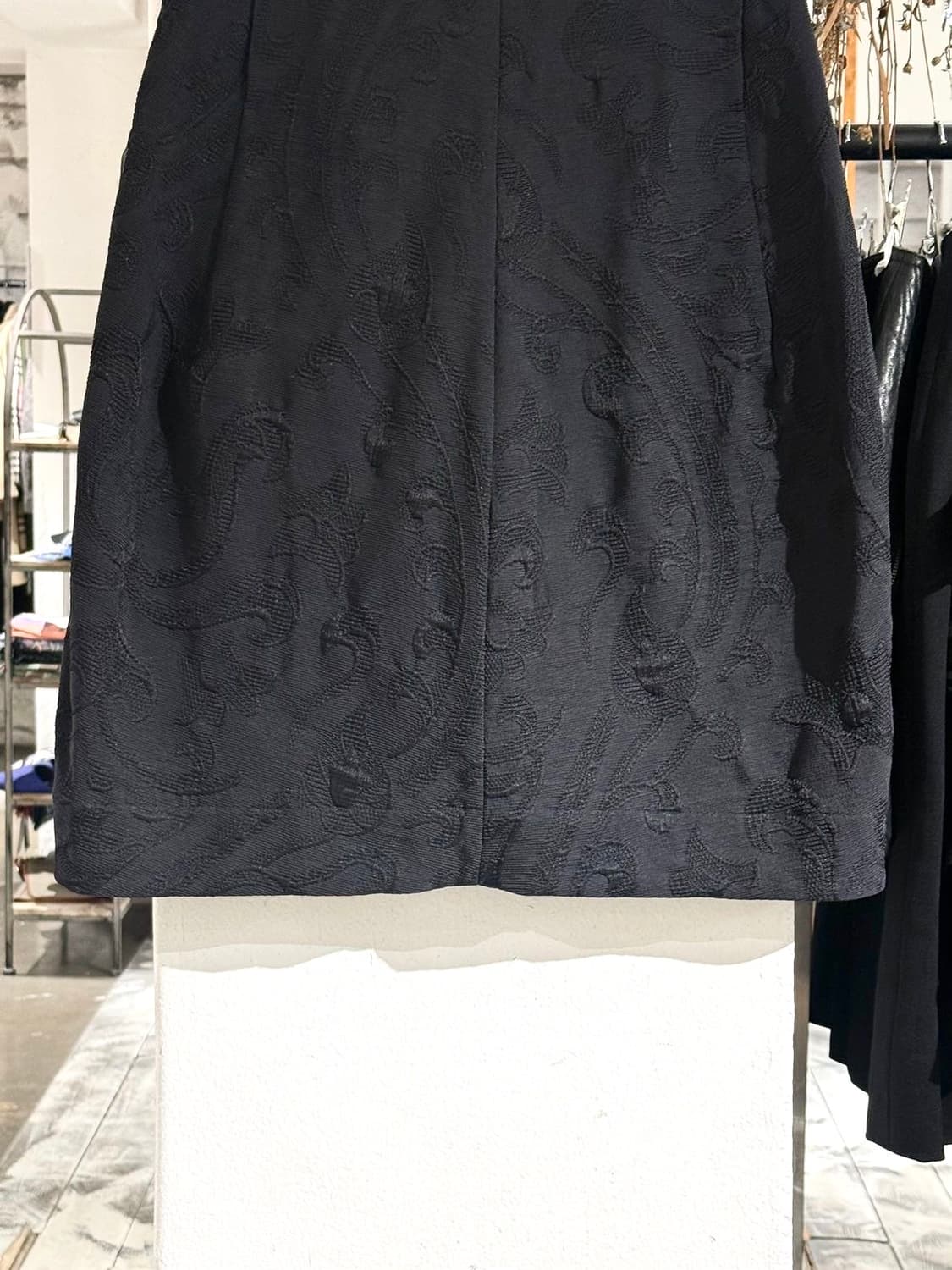 질샌더 블랙 자카드 실크 블렌드 미디 스커트 상품이미지3