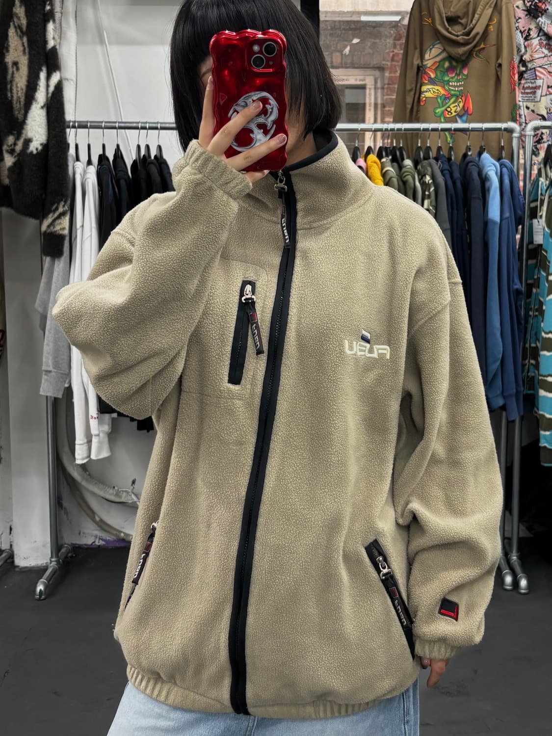 FUBU 푸부 빅로고 올드스쿨 플리스 자켓 상품이미지1