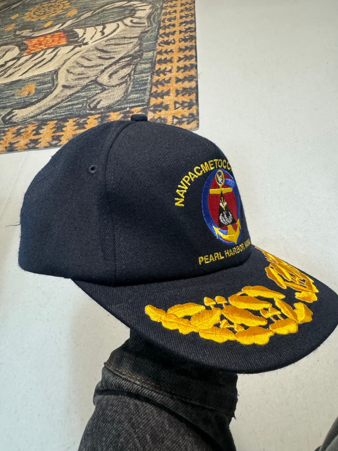 미군 미해군 하와이 진주만 빈티지 스냅백 made in usa 모자 상품이미지2