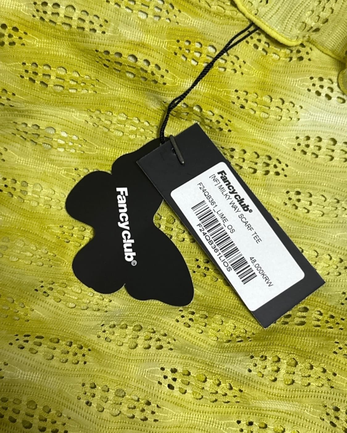 팬시클럽 밀키웨이 스카프 티 (라임) 상품이미지6