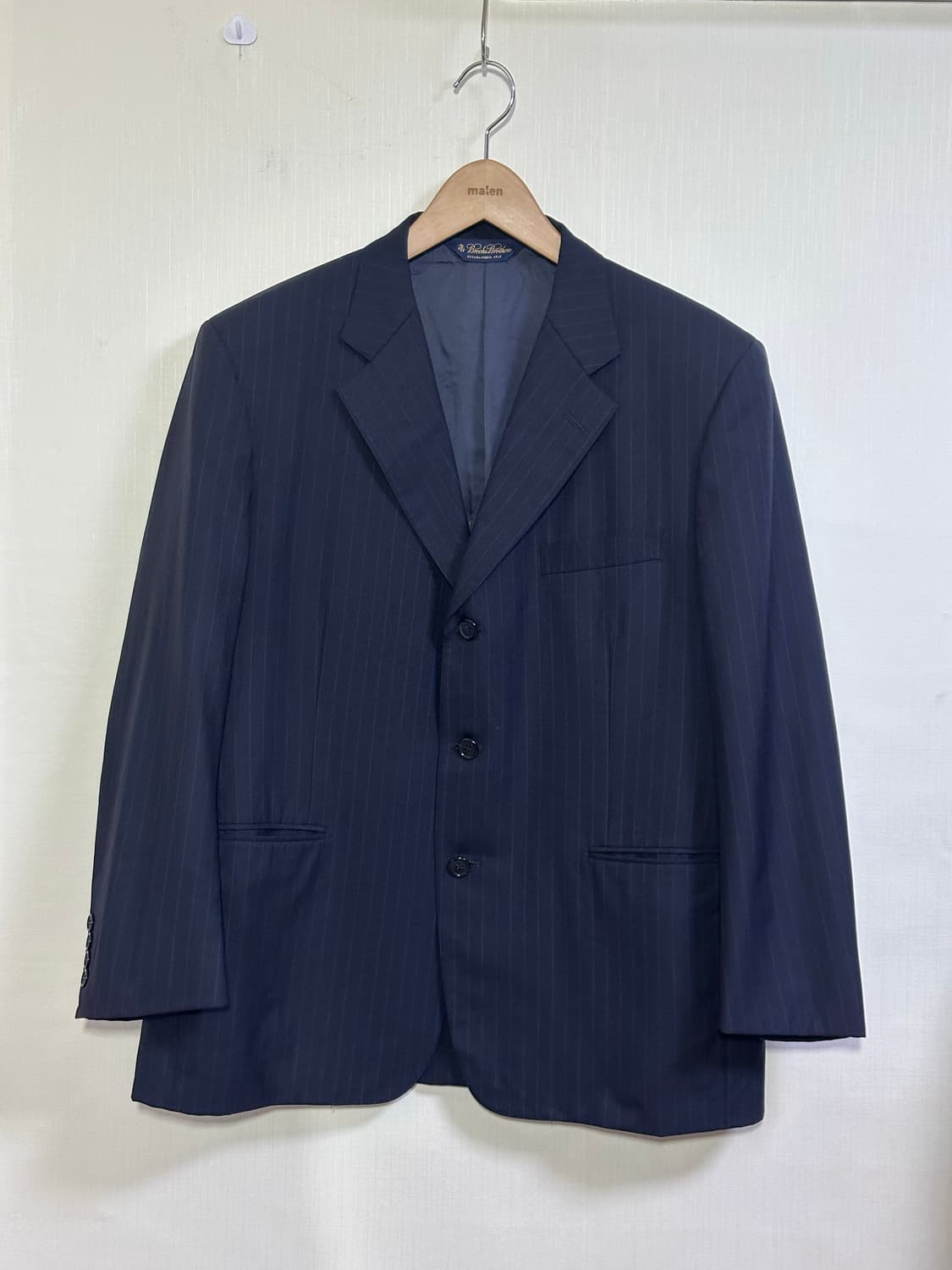 브룩스브라더스 스트라이프 블레이저/105-110/네이비 상품이미지1