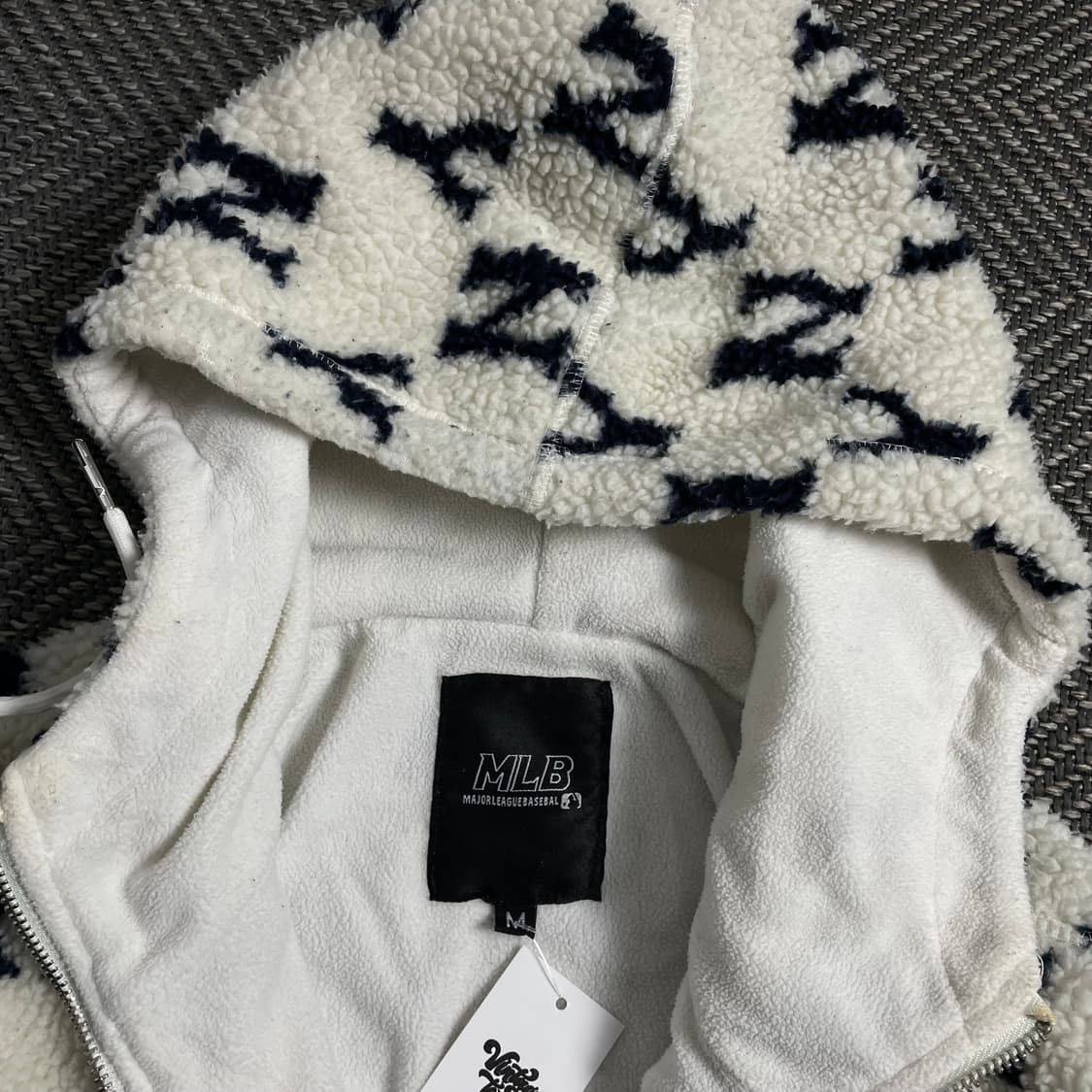 MLB 뉴욕 양키스 시그니처 패턴 쉐르파 플리스y 4217 상품이미지5