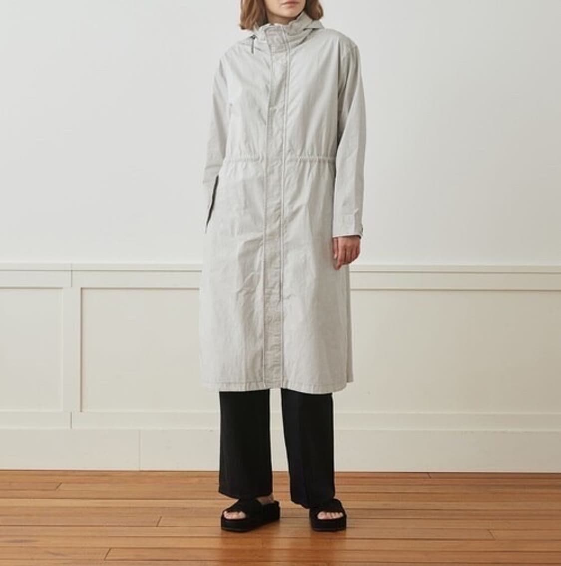 (정품/새상품) 제임스펄스 여성 블랙 코튼 경량 집업 파카 코트 상품이미지7