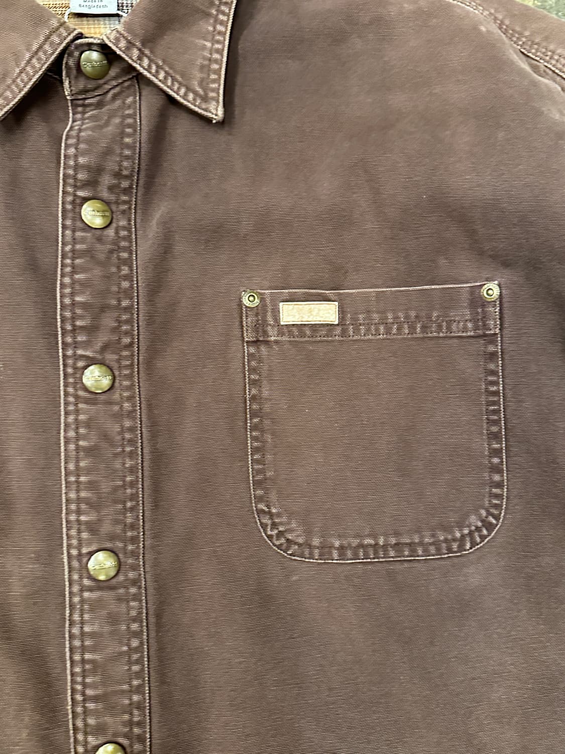 칼하트 워크셔츠 딥브라운 XL 상품이미지4