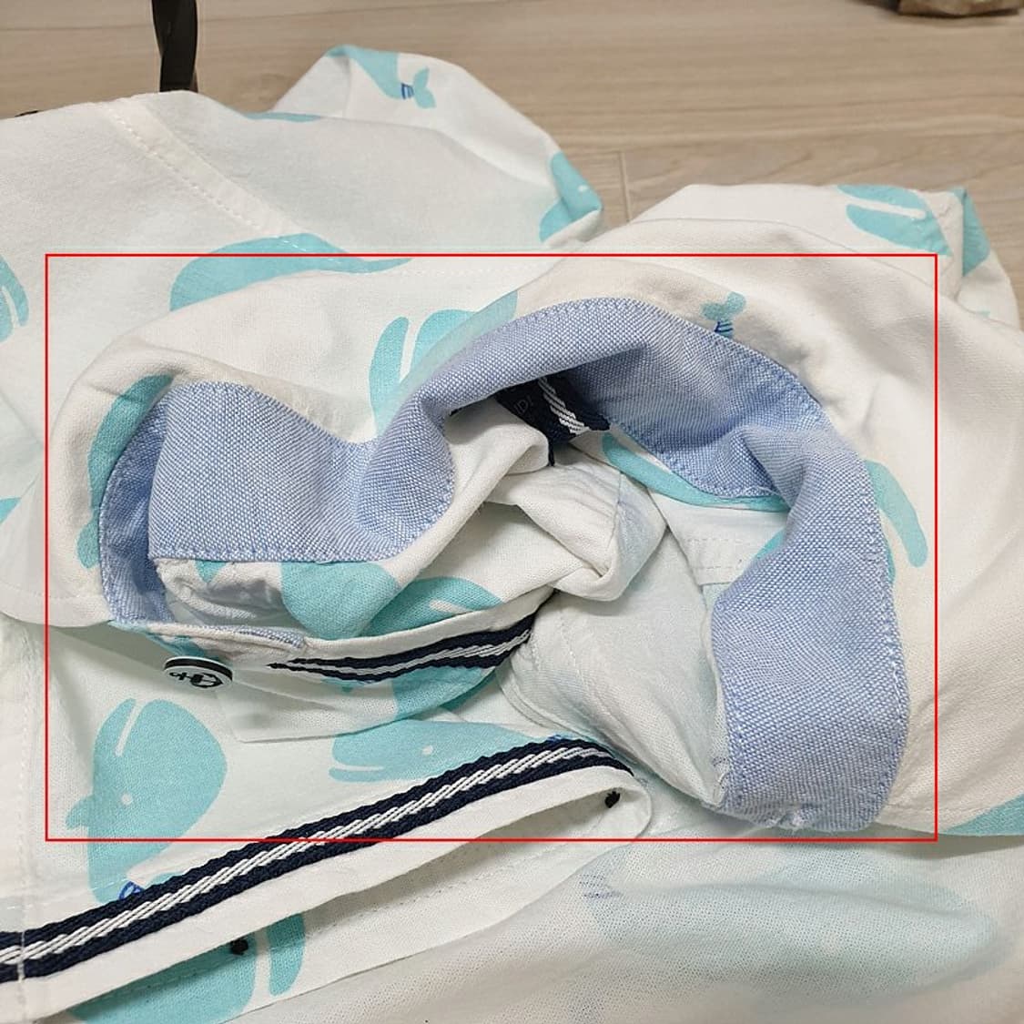 하와이안 웨일 고래 동물 캐릭터 그래픽 패턴 프린팅 프린트 반팔셔츠 남방 상품이미지4