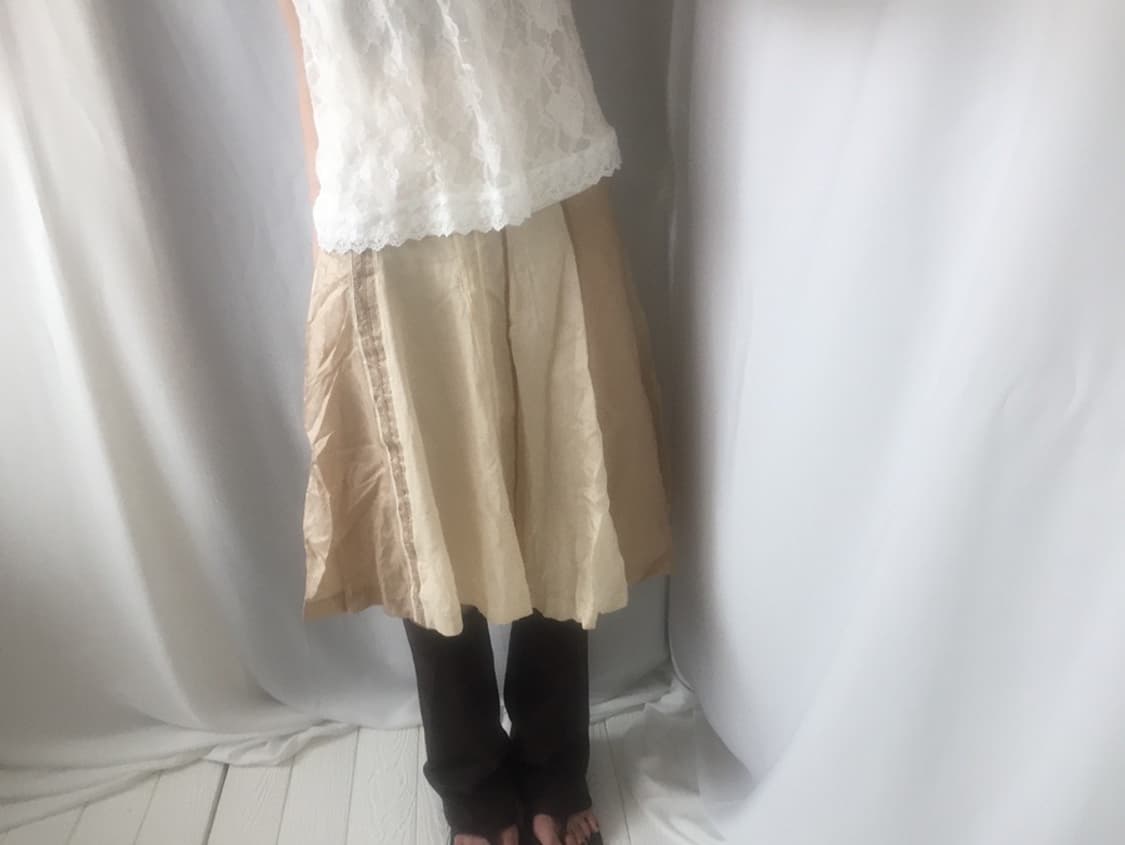 666. yellow beige satin midi SK 상품이미지9
