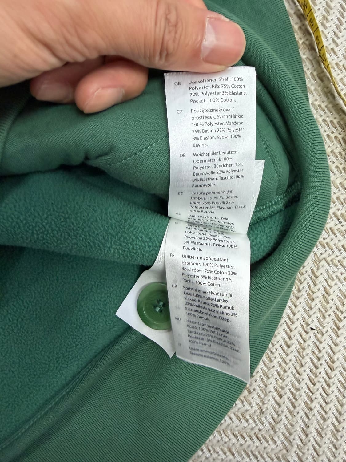 정품) COS 코스 남성 오버핏 후리스 가디건 S 상품이미지7