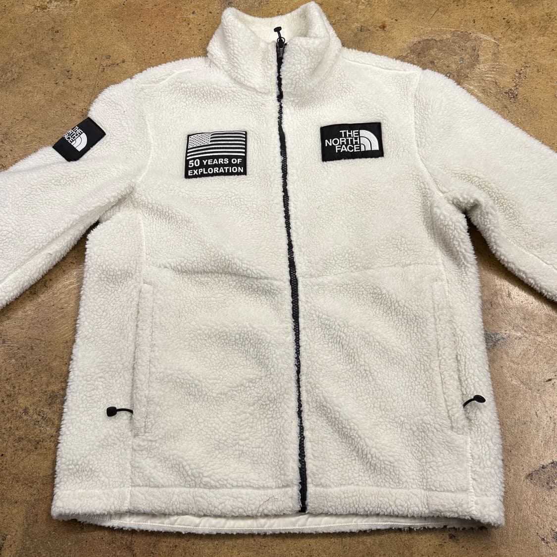 [정품/M] 노스페이스 50주년 뽀글이 플리스 화이트 b8 상품이미지3