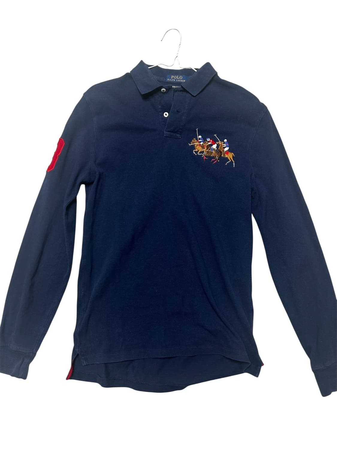 폴로랄프로렌 커스텀 슬림 핏 트리플 포니 카라 네이비 상품이미지1