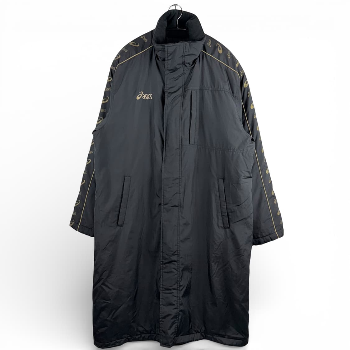 (100) 아식스 올드스쿨 사이드테잎 벤치코트 블랙 상품이미지1