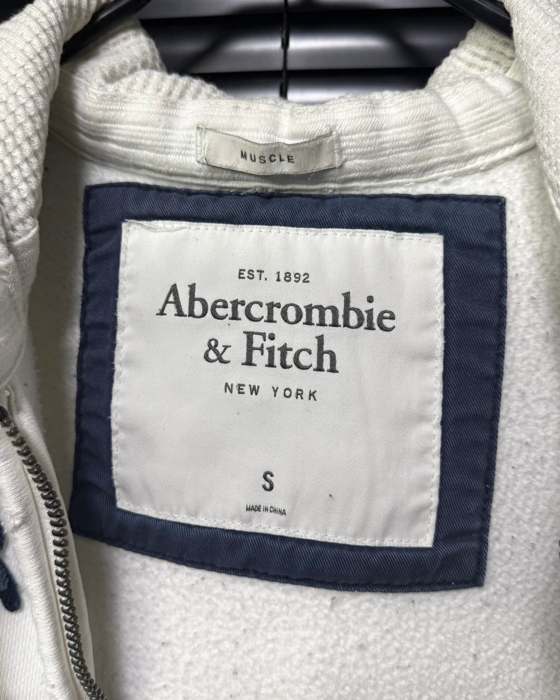 아베크롬비 정품 화이트 흰색 스웻 후드 집업 빈티지 갸루 로리걸 S 90 상품이미지5