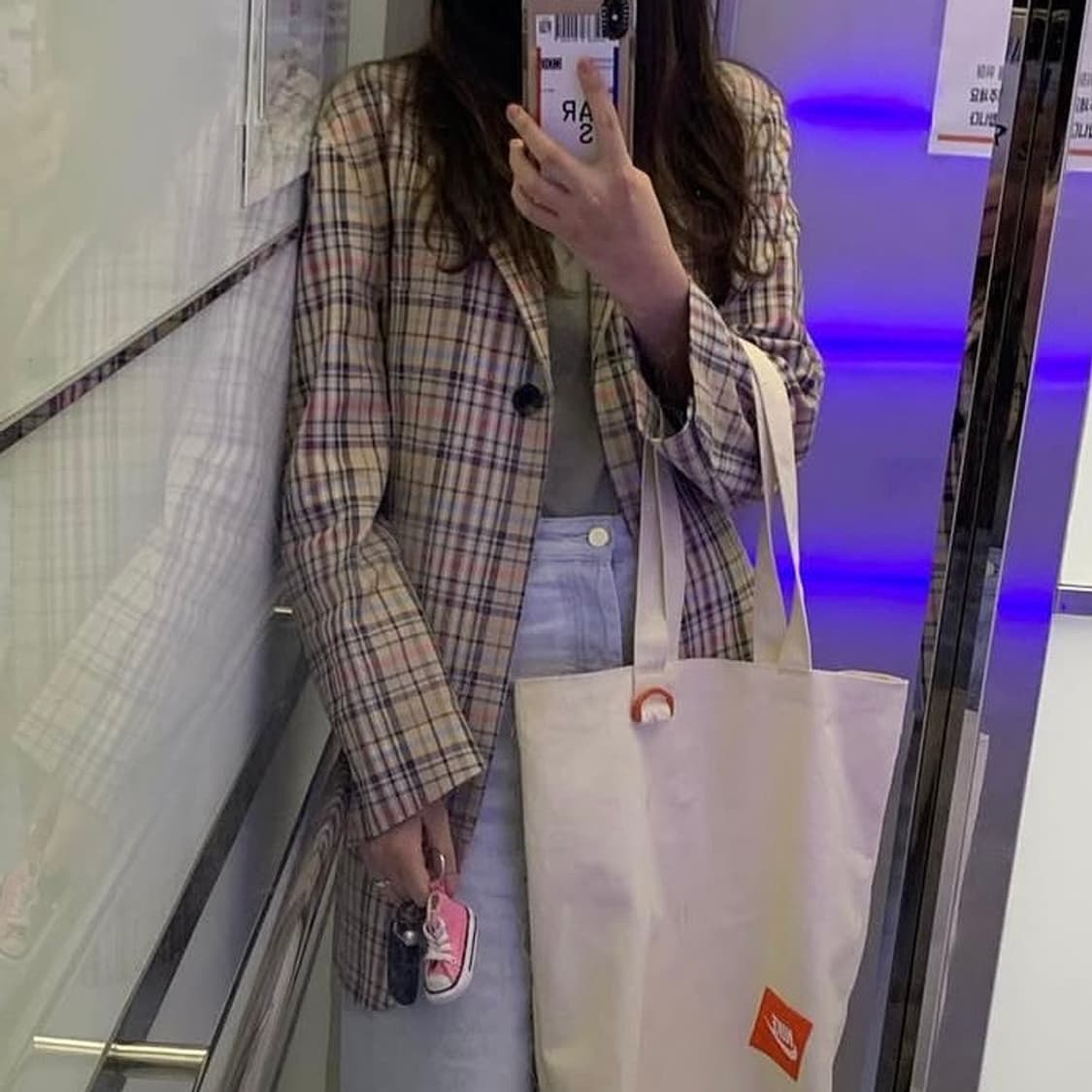 메종마레 체크 블레이저 상품이미지4