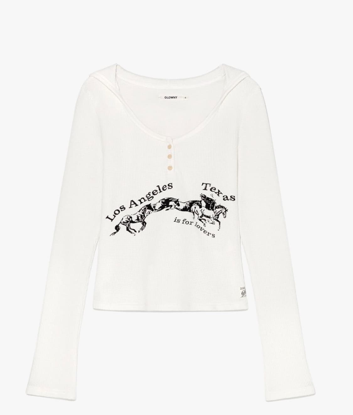 글로니 텍사스 와플 롱슬리브 화이트 상품이미지1