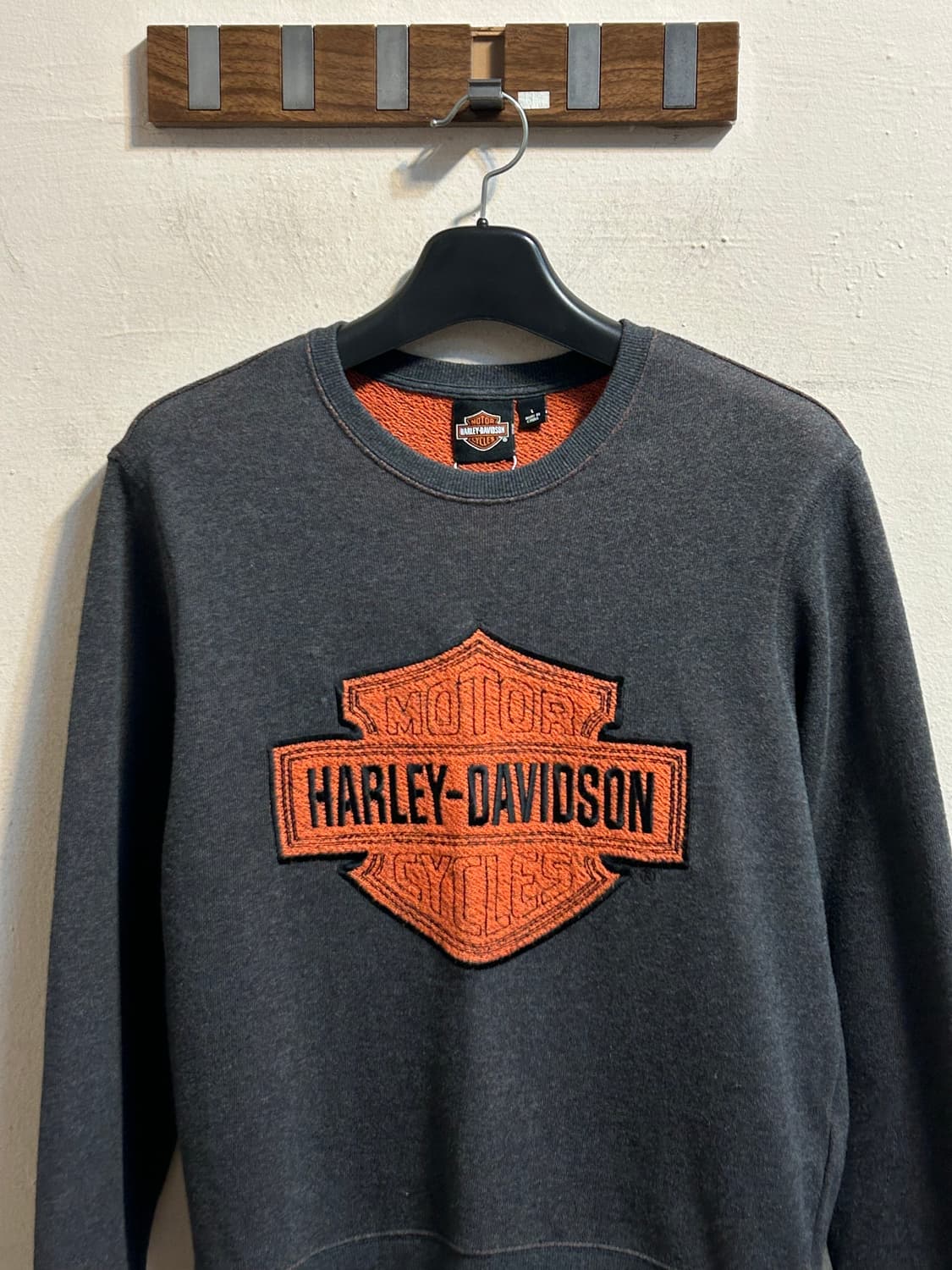 할리데이비슨 테리 패치 로고 크루넥 스웻셔츠 상품이미지2
