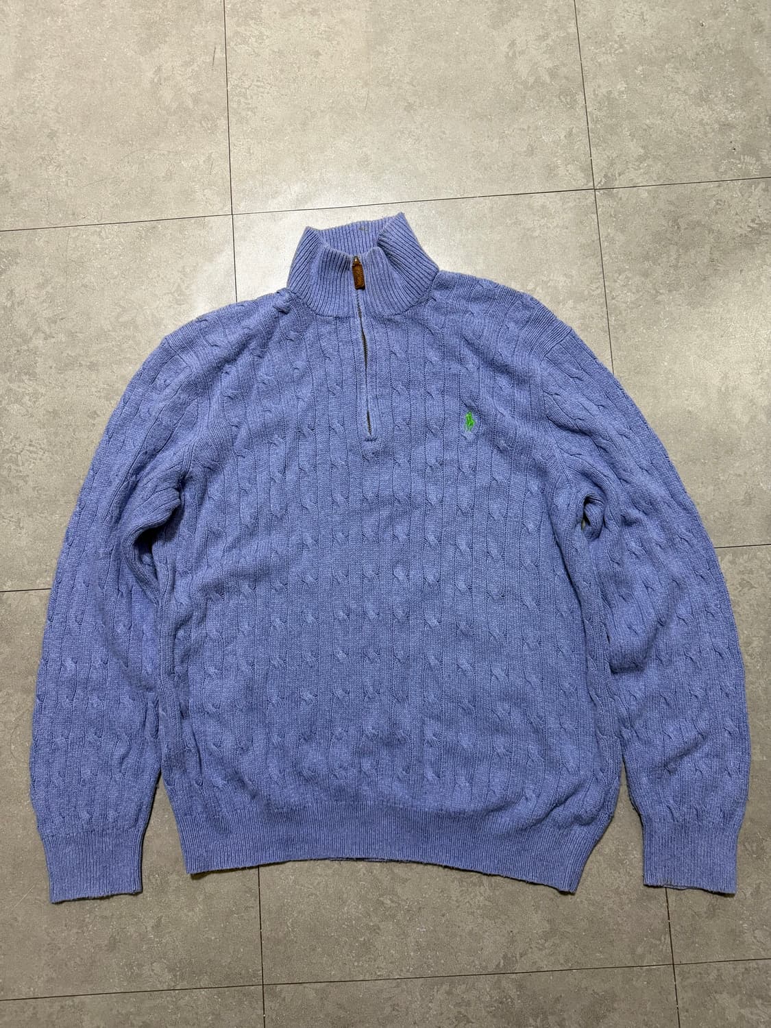 00s  랄프로렌 폴로 실크 코튼  빈티지 하프집업  니트 105size 상품이미지1