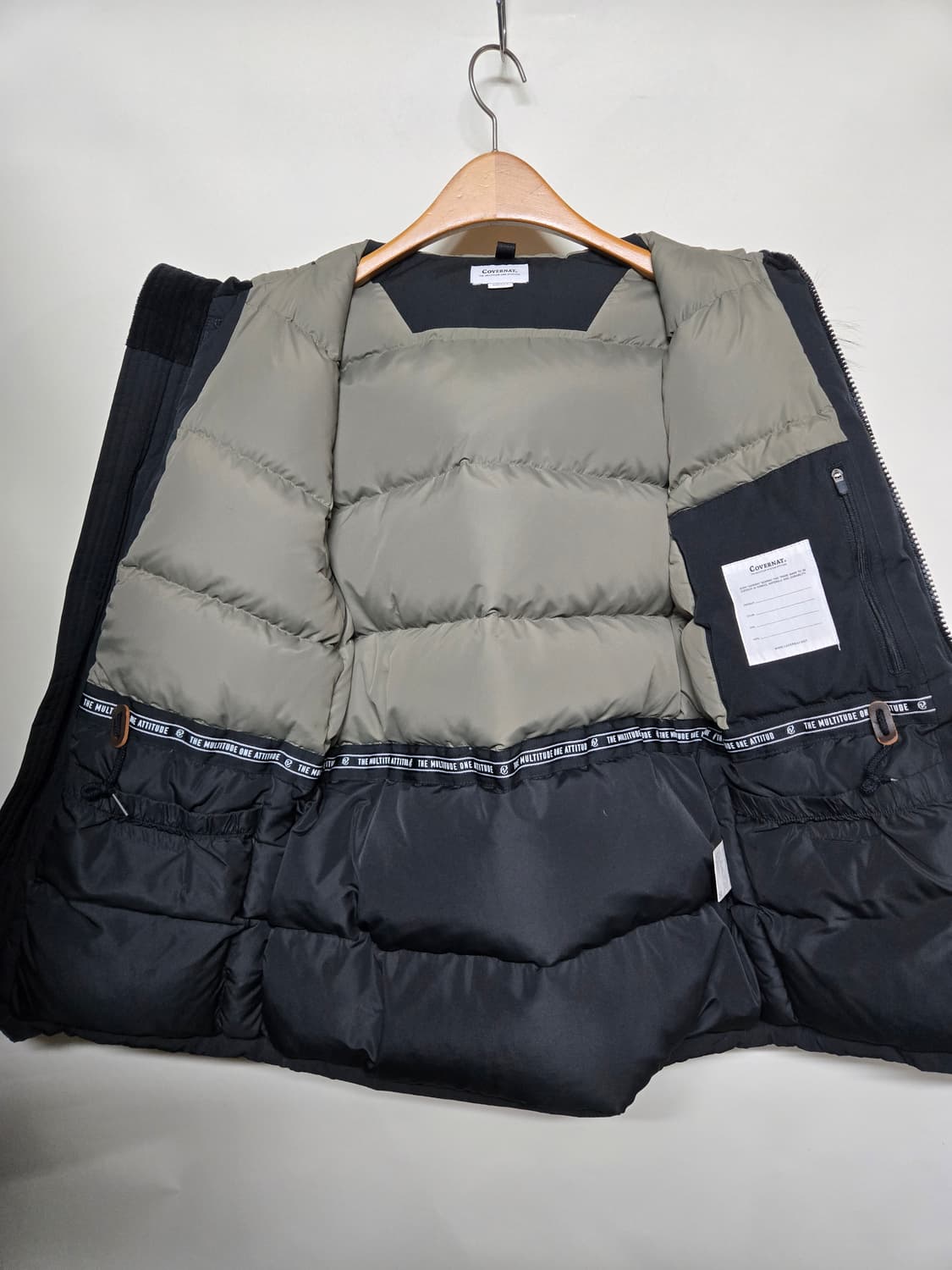 커버낫 구스 패딩 블랙 S 상품이미지3