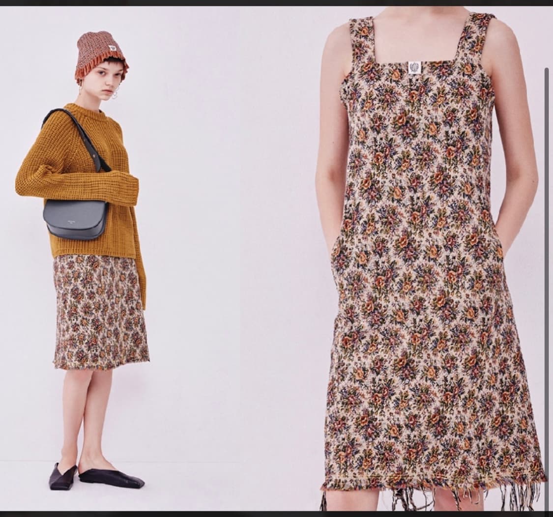 새상품 frontrow 프론트로우 자카드 원피스 상품이미지1