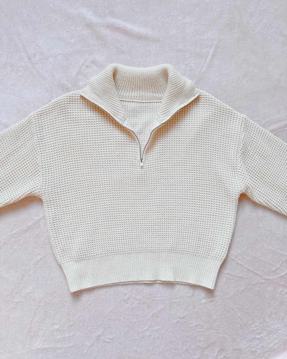 빈티지 봄 니트 반집업 상품이미지4