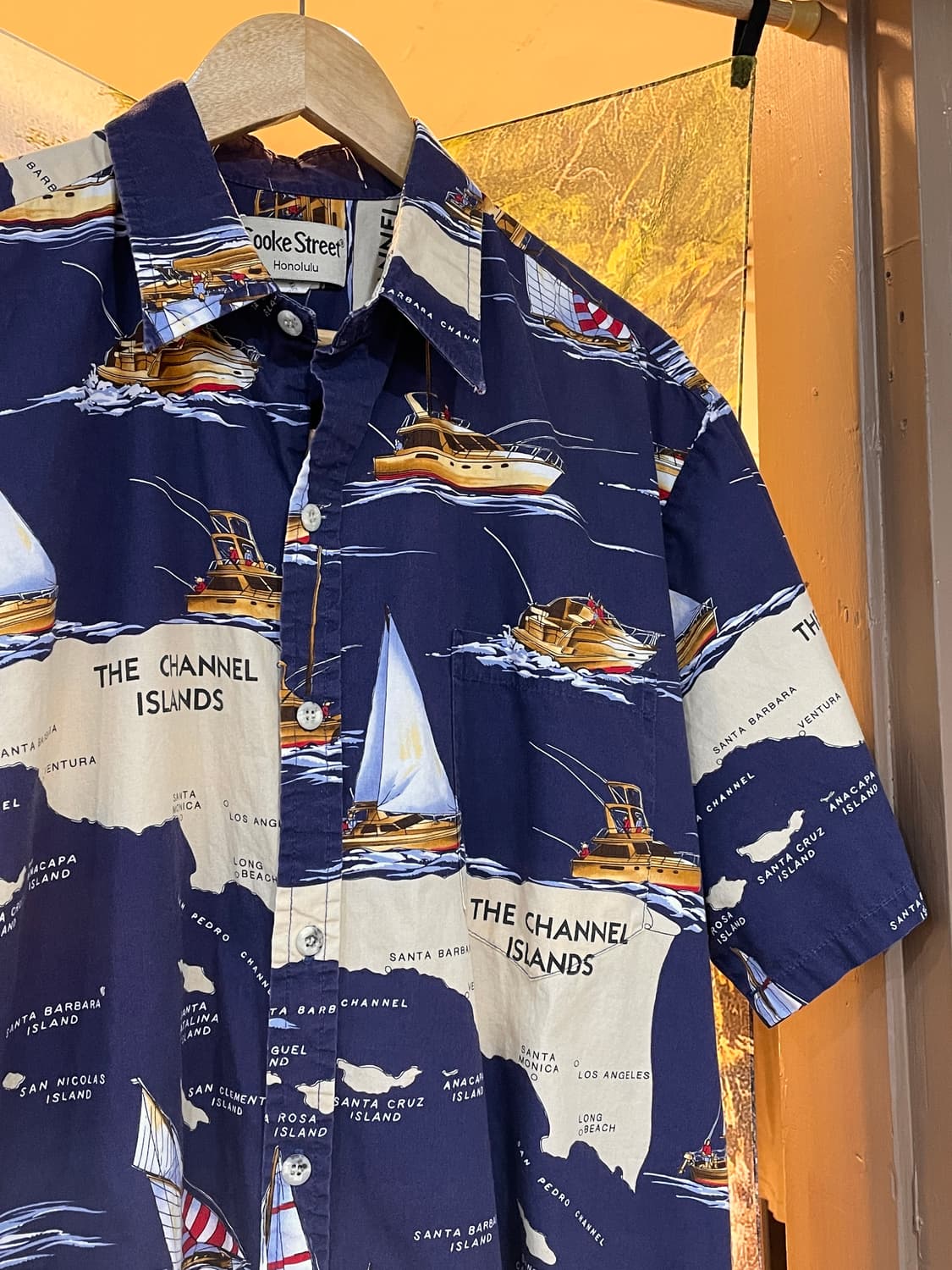 VTG 돛단배 하와이안 셔츠 상품이미지3