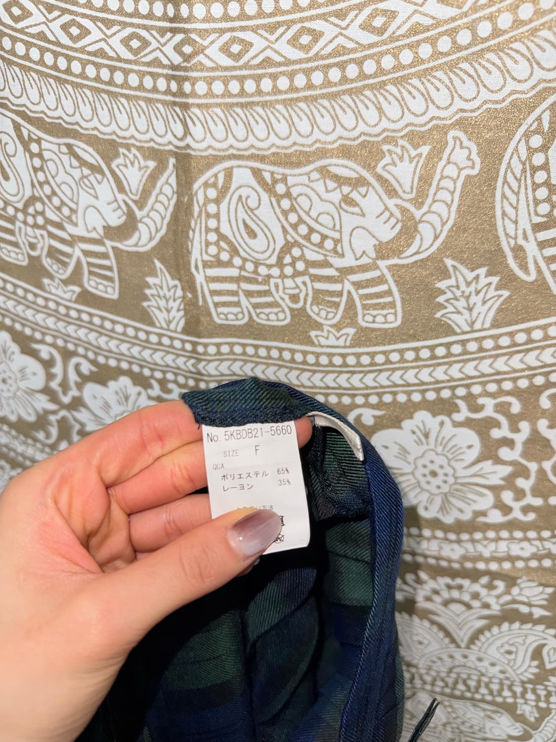 빈티지 여성 체크 벨티드 롱 랩 스커트  상품이미지6