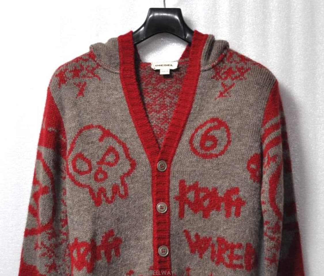 디젤/남성니트가디건식후드자켓(사이즈마른55) 상품이미지3