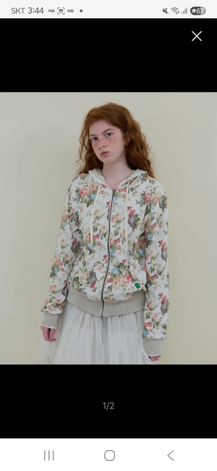 구해요) 노컨텐츠 234. 플라워 레이스 집업 _ 아이보리 상품이미지1