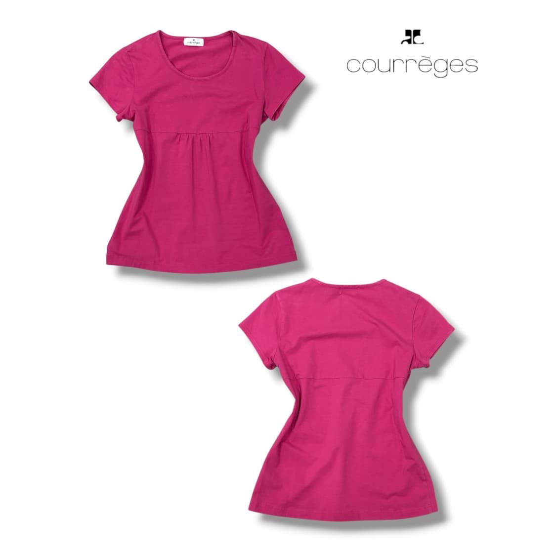 꾸레쥬 셔링 반팔 상품이미지2