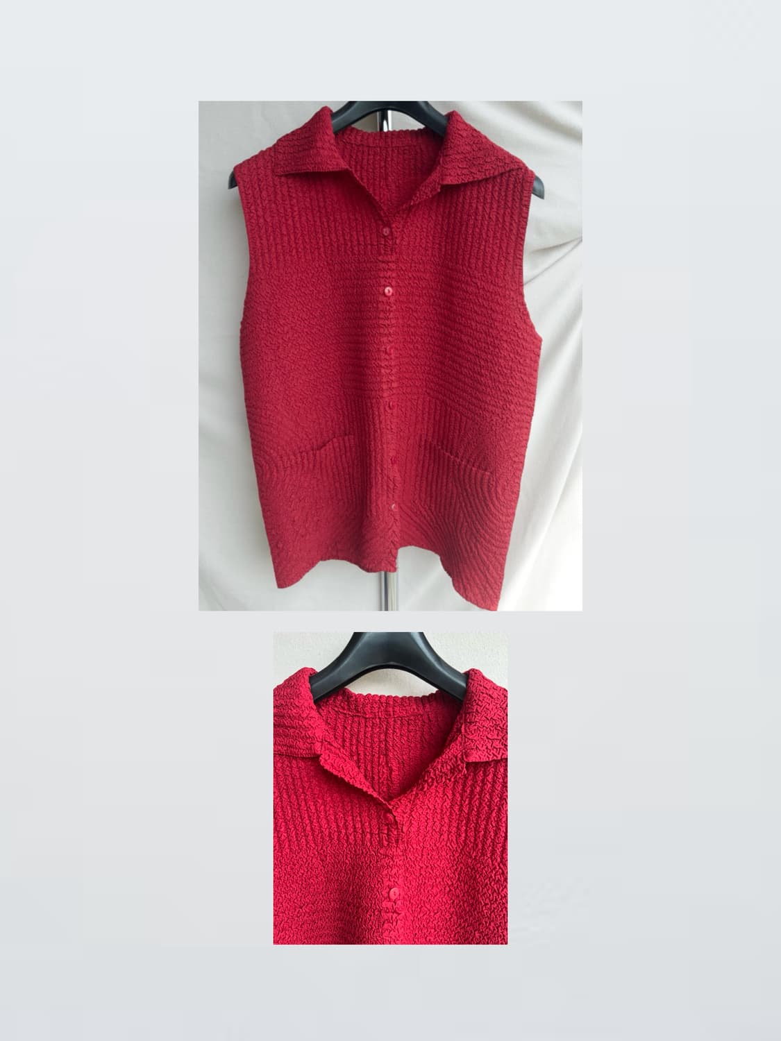 Red Crinkle Shirt 레드 크링클 탑 상품이미지3