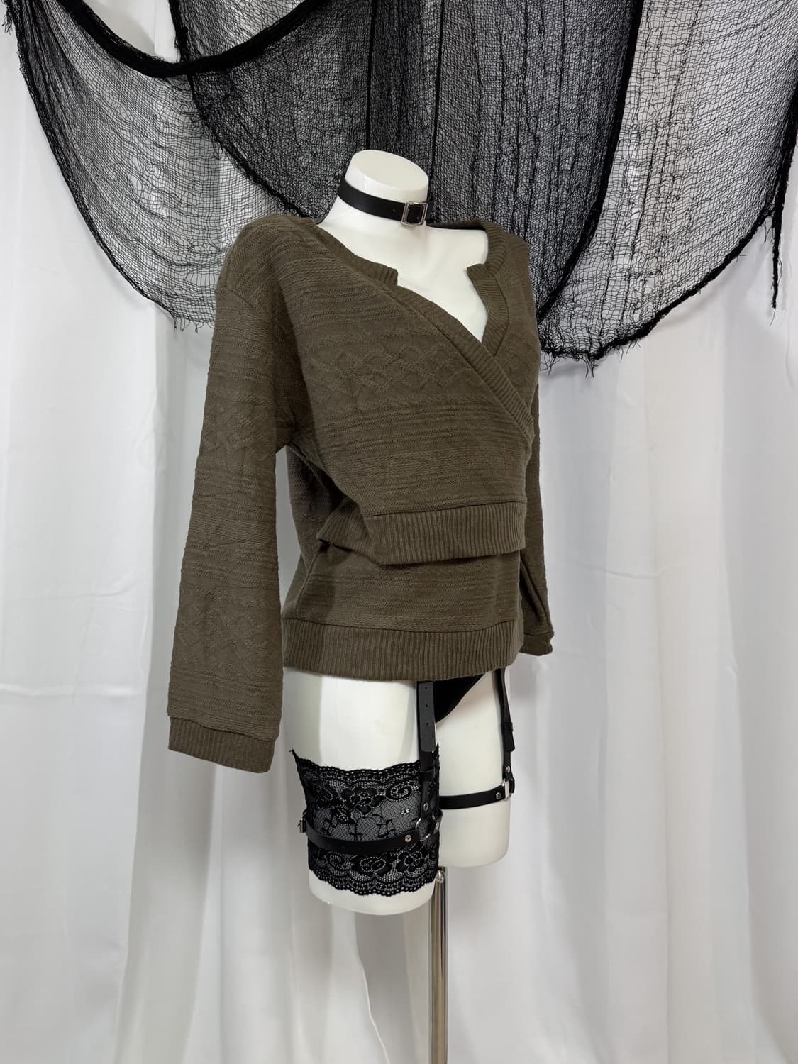 khaki knit 상품이미지2