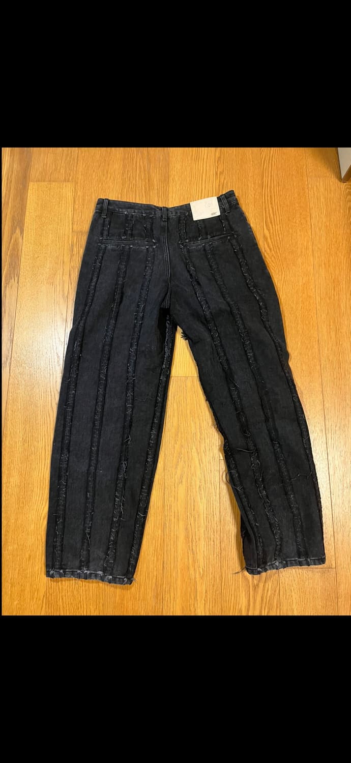 노매뉴얼 컷데님팬츠 블랙 L 상품이미지3