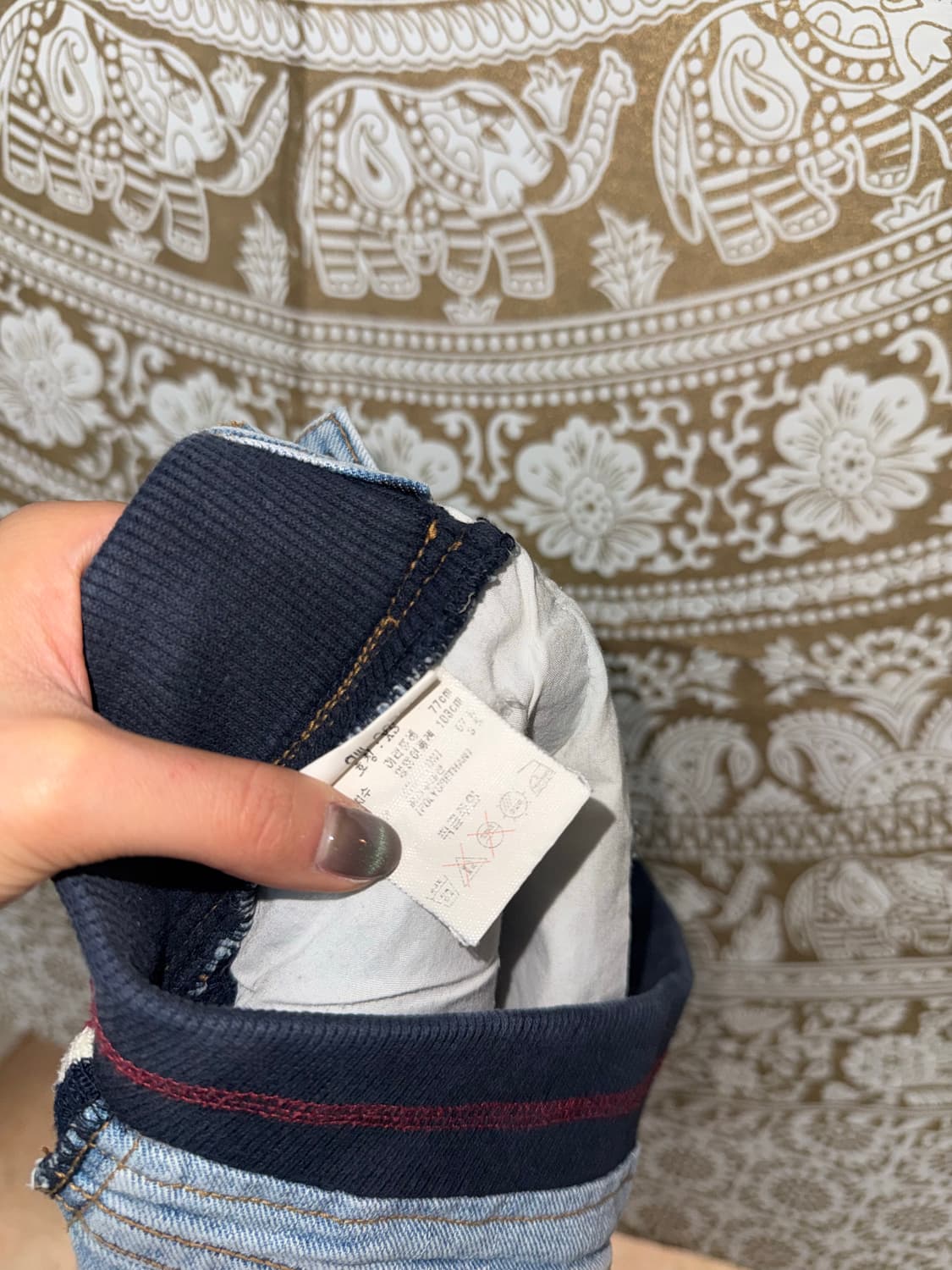 빈티지 여성 사이드라인 연청 데님스커트 상품이미지6