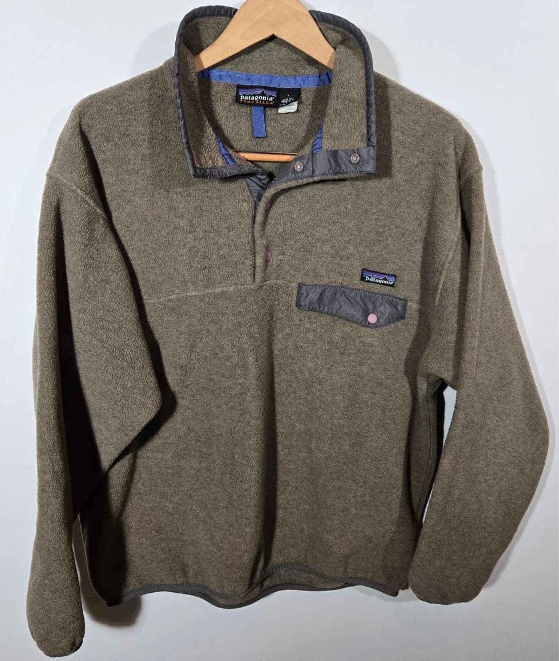 L 빈티지 90S USA메이드 파타고니아 신칠라 브라운 상품이미지1